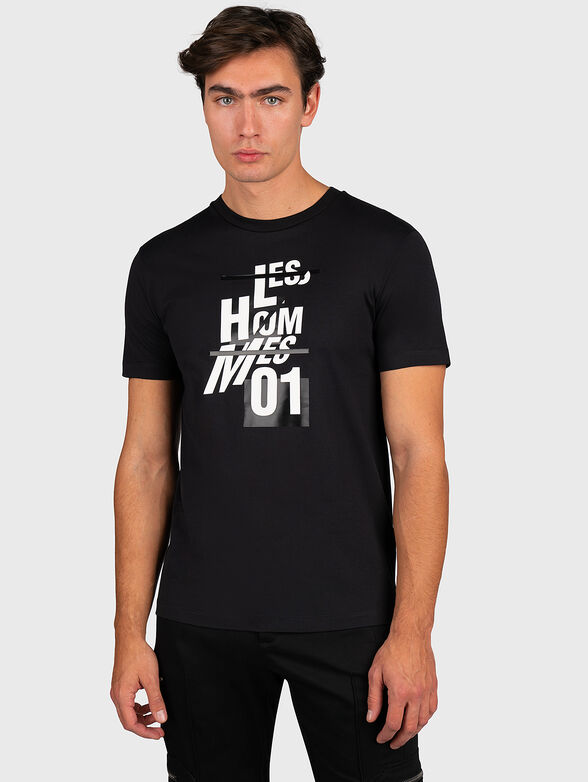 Black t-shirt with print - 1