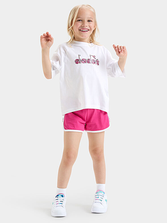 BLOSSOM shorts with floral print inserts - 4