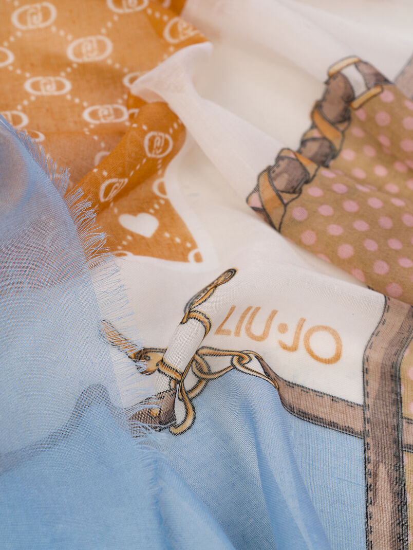 Logo print scarf - 3