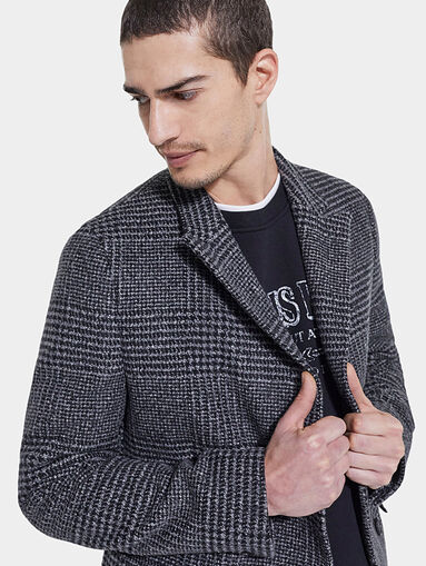 Wool blend double-breasted coat - 3