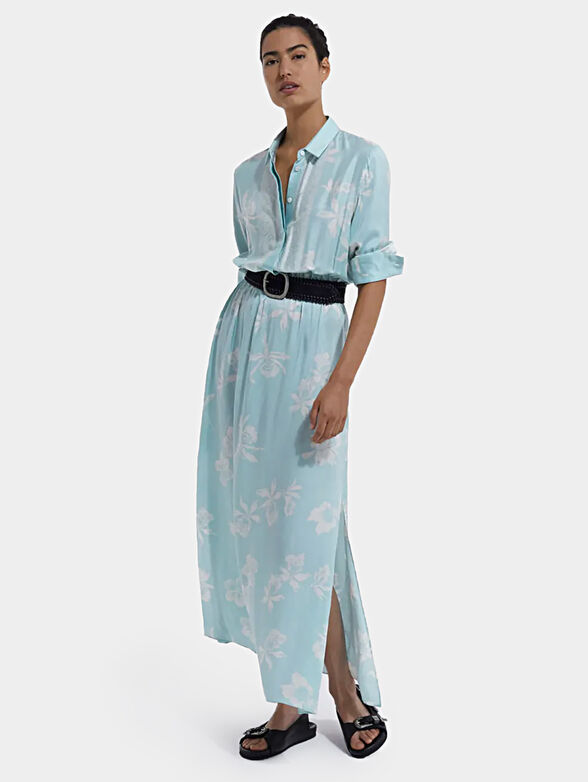 Long dress with floral motifs - 1