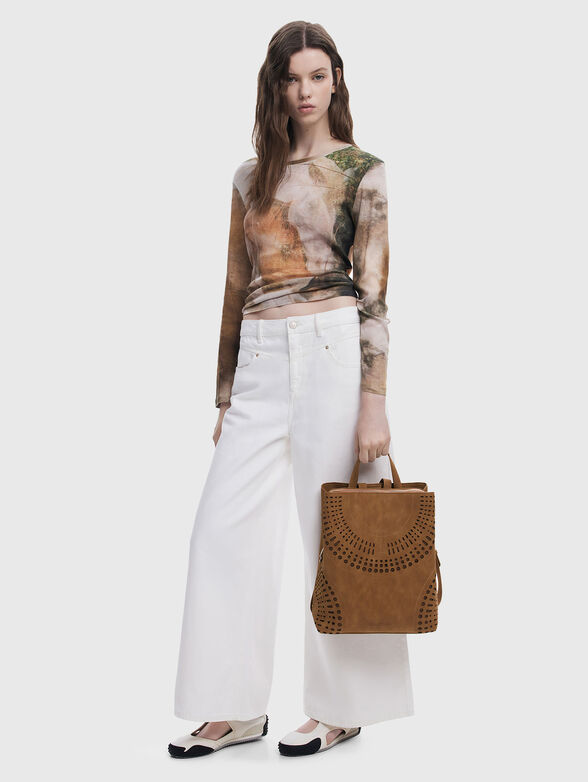 Backpack with perforated details - 2