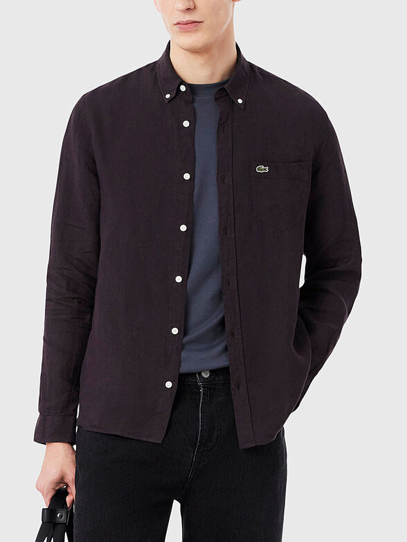 Pink linen shirt - 1