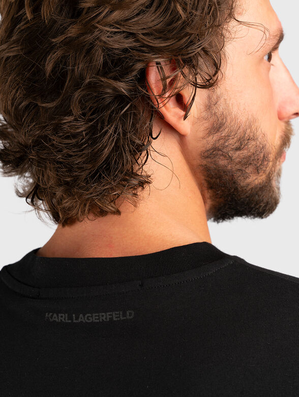 Cotton T-shirt with contrast logo - 3