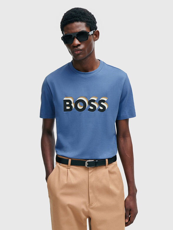 TIBURT cotton T-shirt with contrast logo - 1