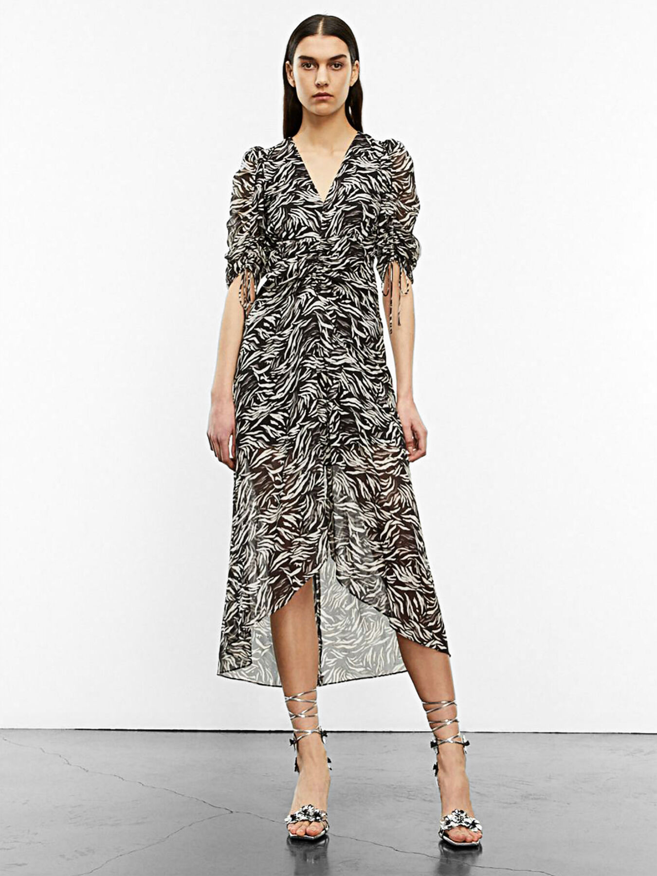 Dress with zebra print brand THE KOOPLES Globalbrandsstore en