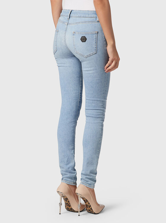 Skinny-fit jeans with logo patch  - 2