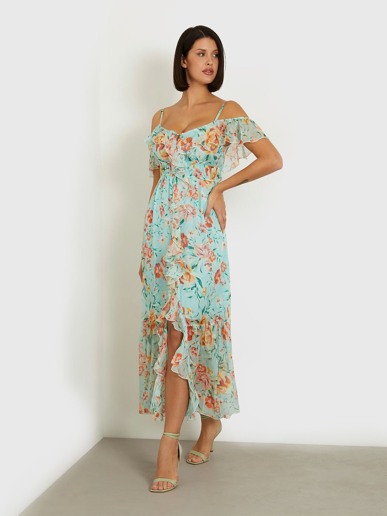 ELIDE floral print dress brand GUESS Globalbrandsstore en