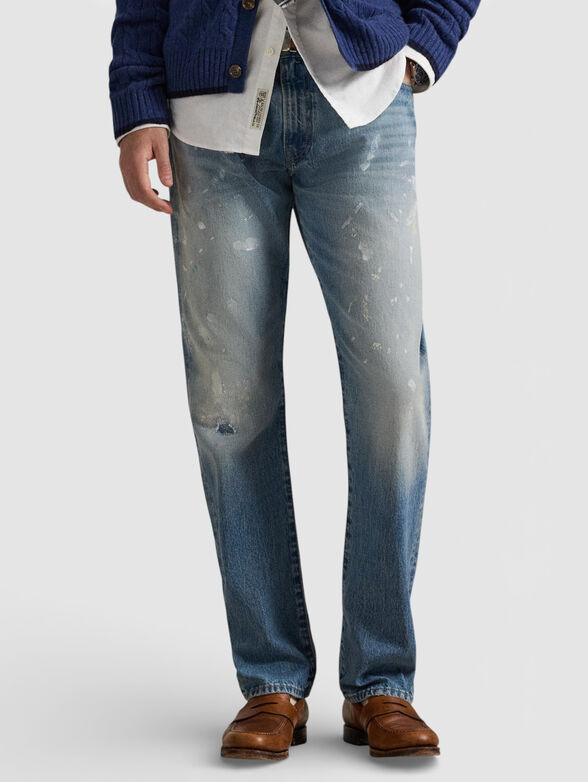 HAMPTON STRAIGHT jeans with a bleached effect - 1