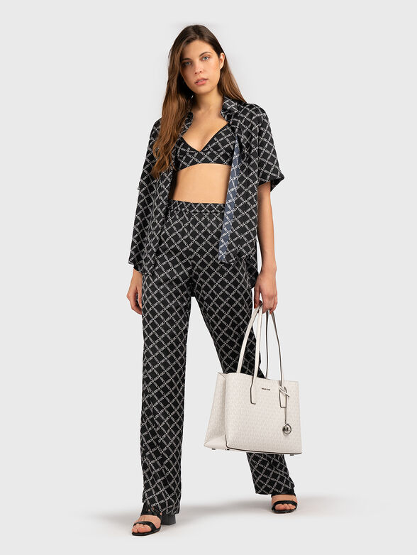 Pajama bottom with monogram print - 4