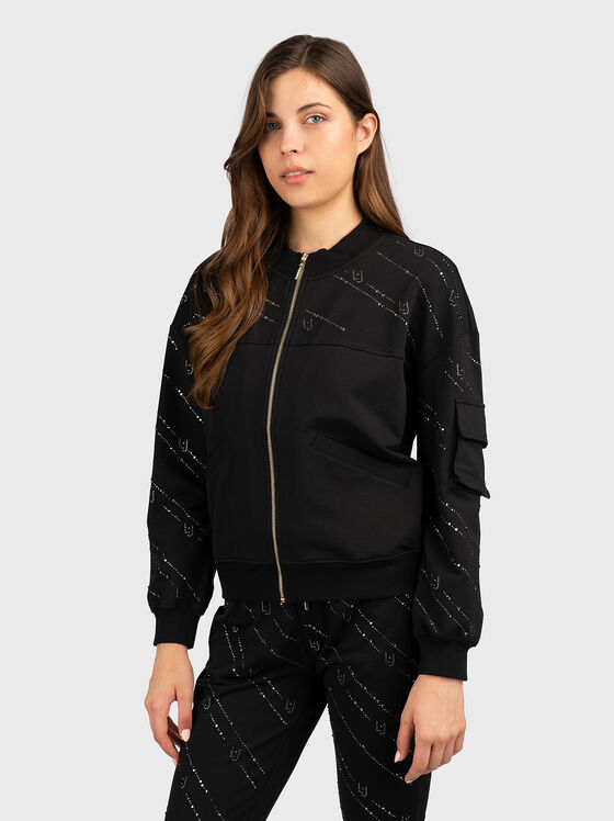 Sweatshirt with rhinestones - 1