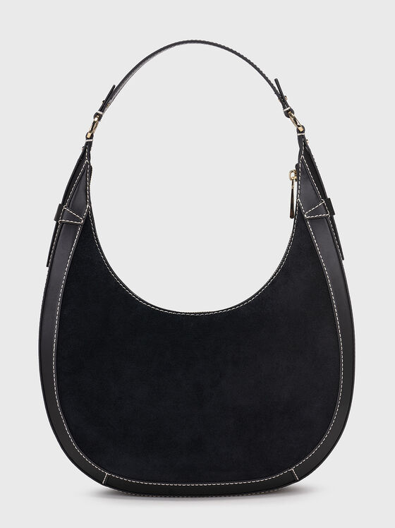 Leather and suede hobo bag - 2
