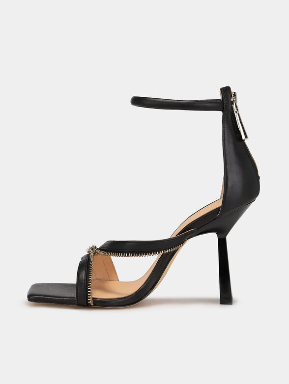 JEOMIE heeled sandals with accent zips - 4
