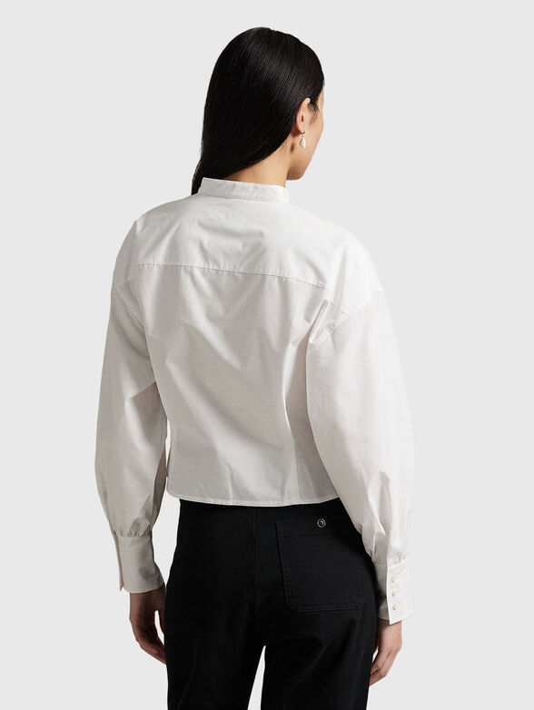 Cropped cotton poplin shirt - 3
