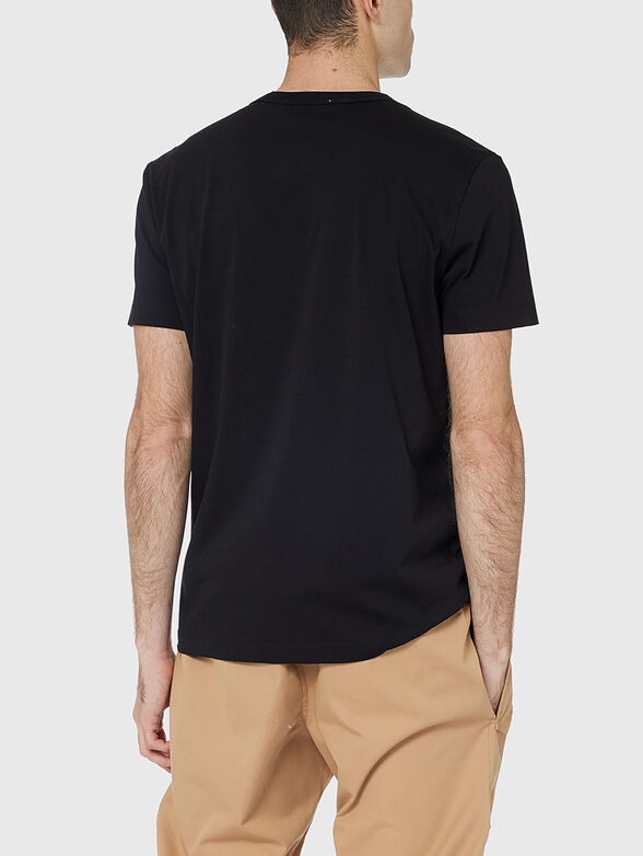 Contrast logo print T-shirt  - 2