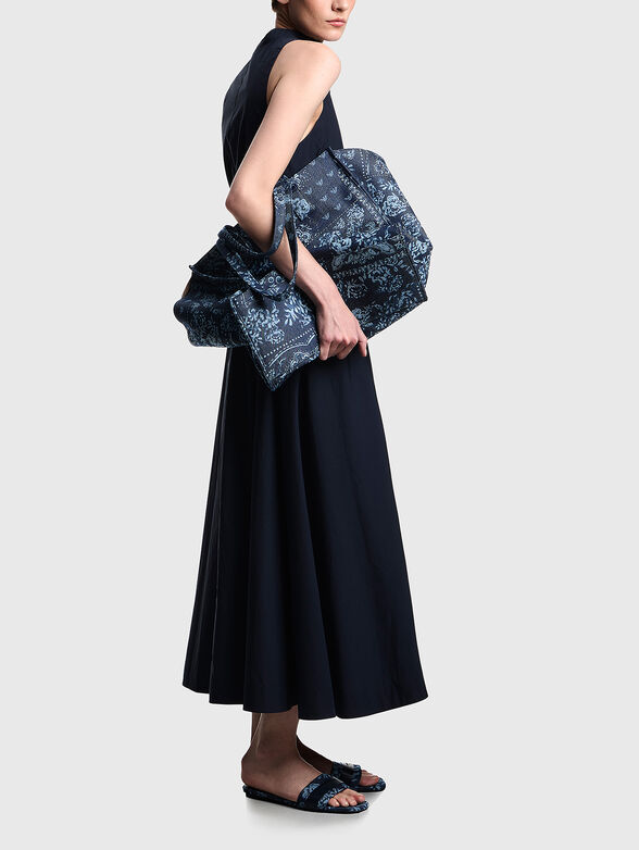 Cotton poplin dress with ties - 2