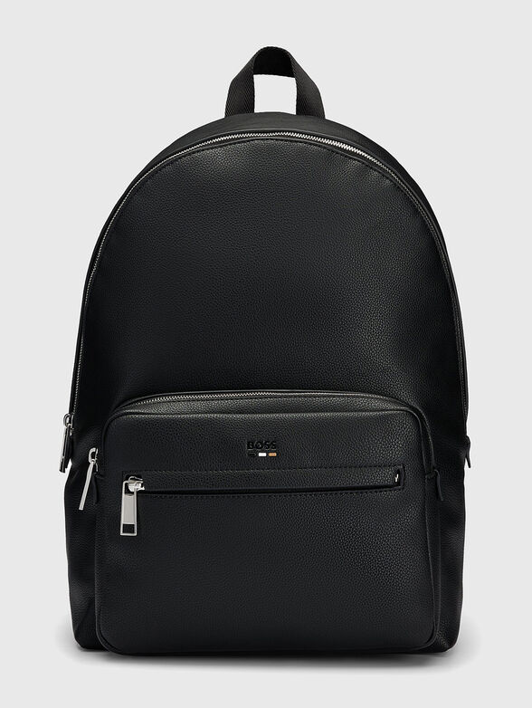 Black backpack with mini logo detail - 1