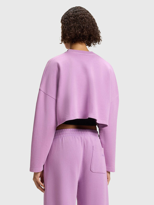 Short sweatshirt with oval neckline - 3