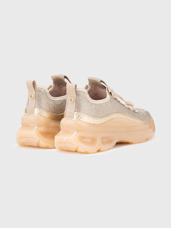 Black sports shoes with rhinestones - 3