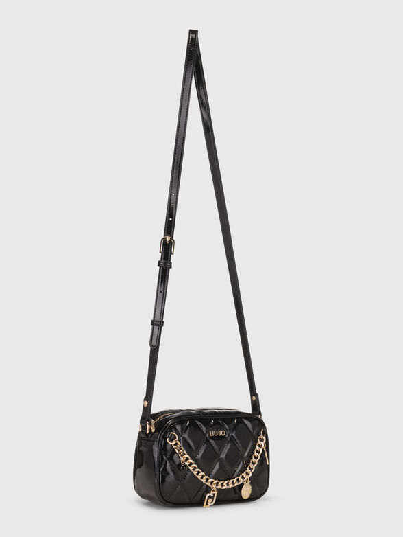 Black crossbody bag with quilted effect - 2