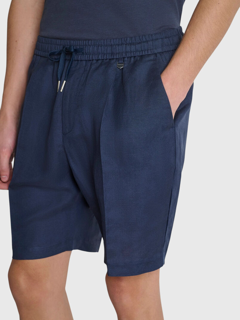 Linen and viscose shorts - 3
