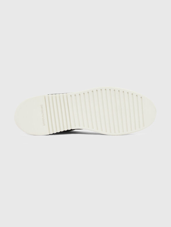 Genuine leather sneakers with a logo - 5