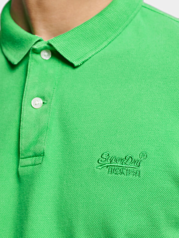 Polo shirt in green color with embroided logo - 2