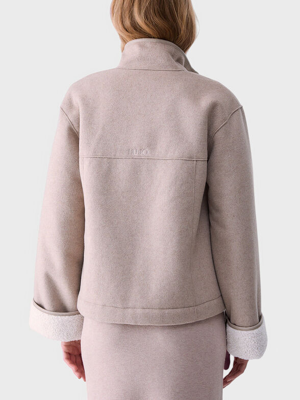 Cropped coat with a double zip - 3