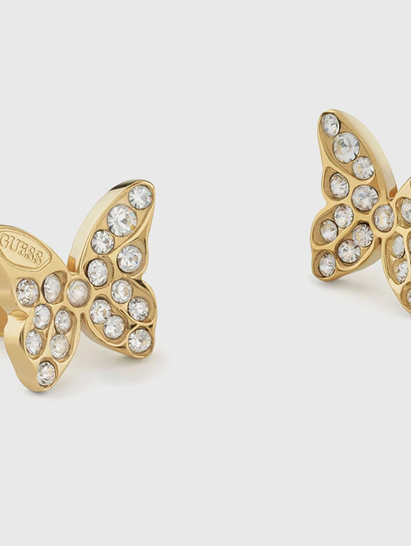 BUTTERFLY earrings with crystals - 2
