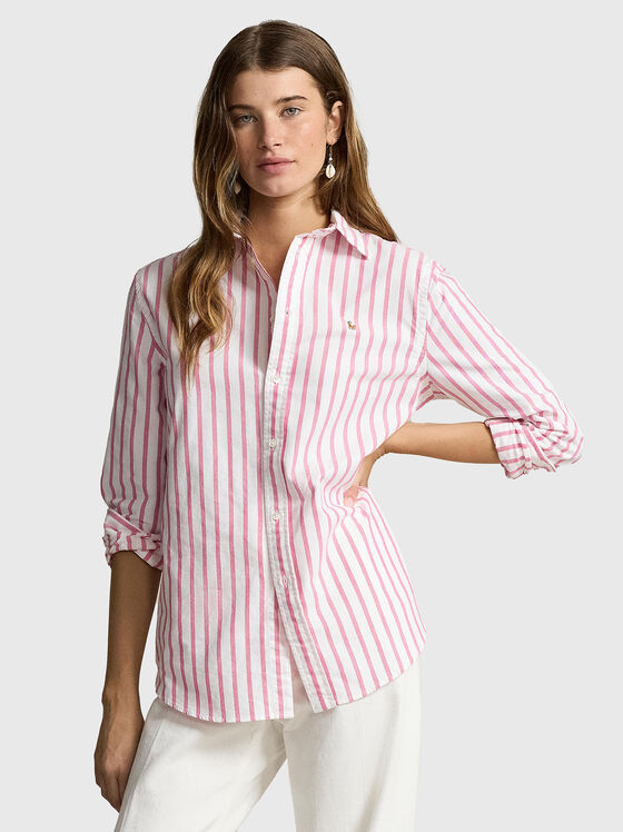 Striped shirt with mini embroidery - 1
