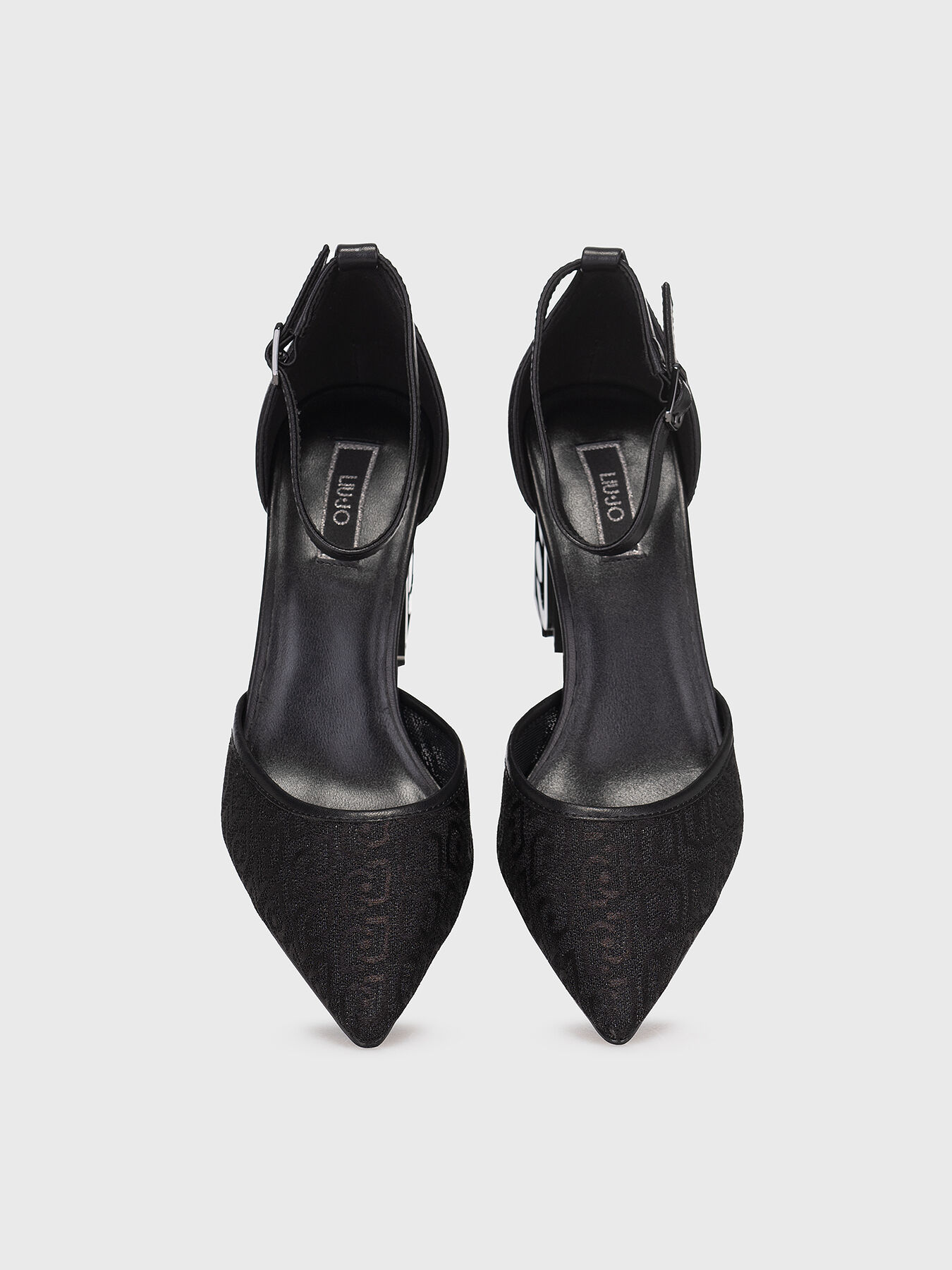 ELLA 02 black shoes with logo accents brand LIU JO