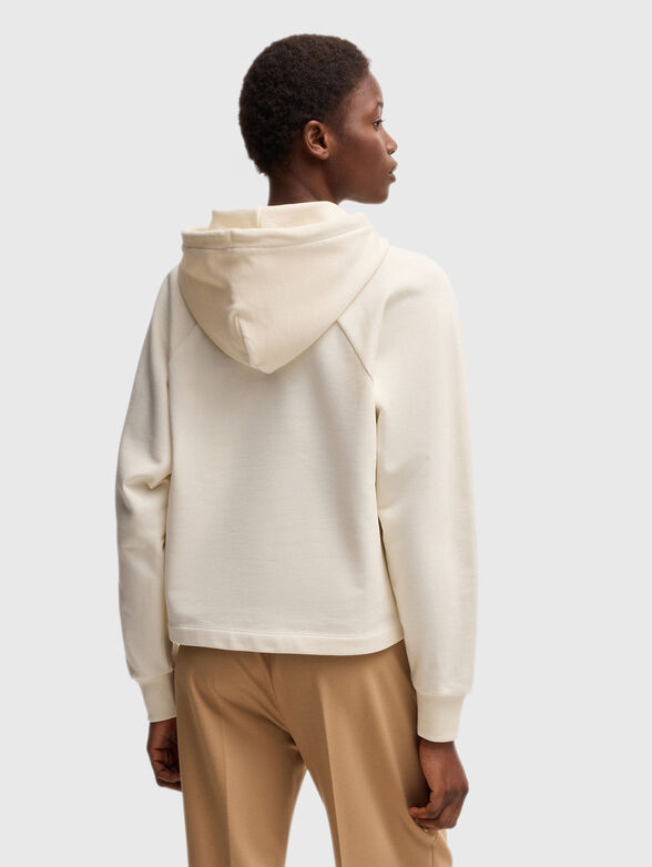 Cotton hooded sweatshirt with embroidered logo - 3
