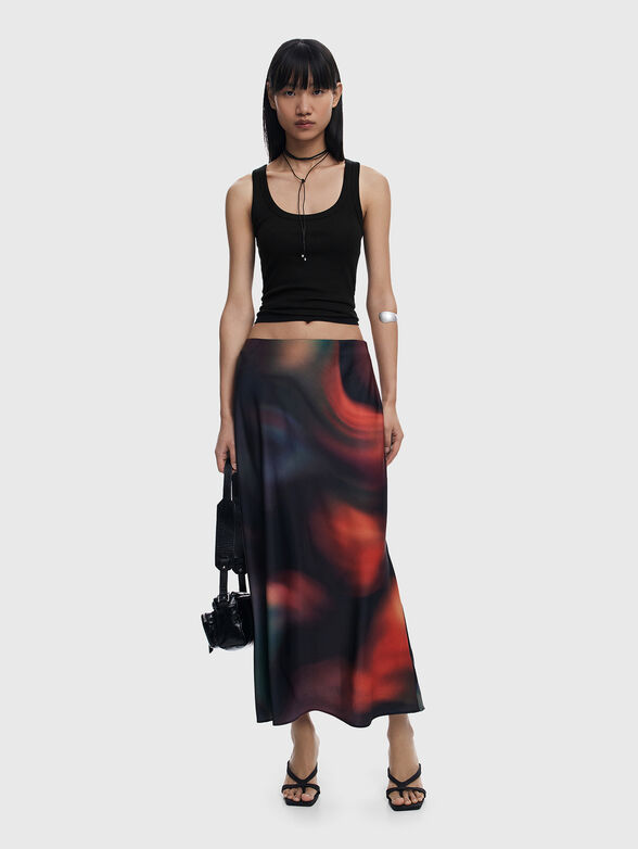 MANCHAROJA print midi skirt - 4