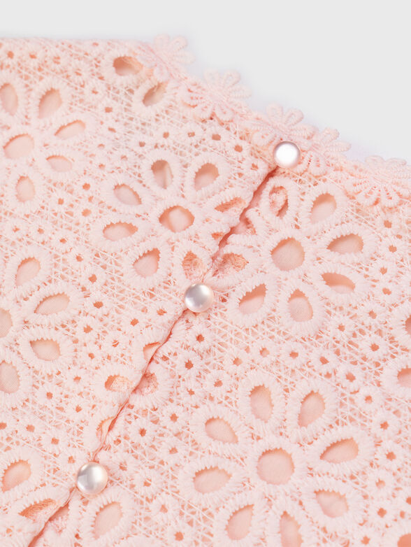 Pink lace blouse - 4