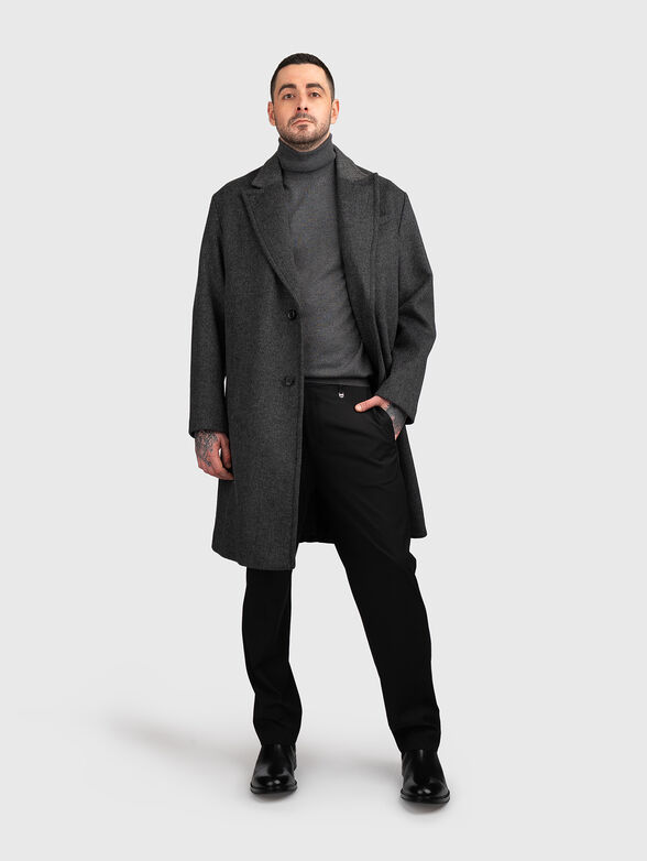 Single breasted wool blend coat - 2