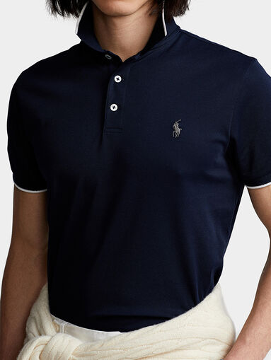 Polo shirt with contrasting stripes  - 4