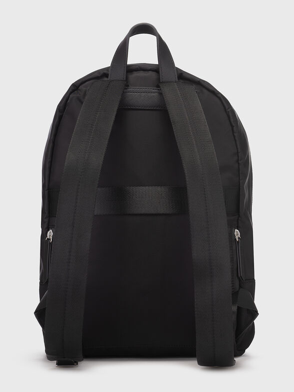 Black backpack with logo motif  - 2