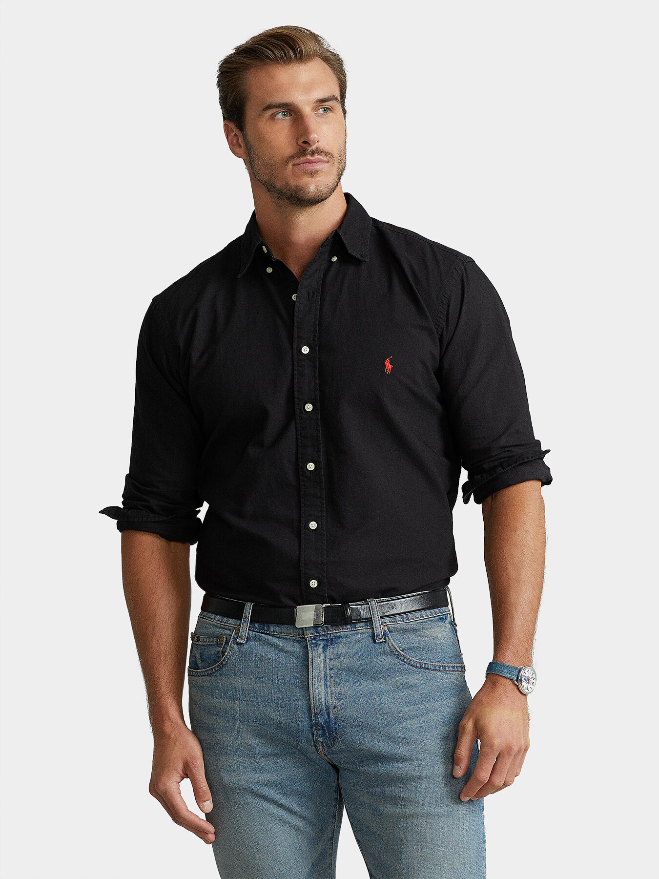 Ralph lauren black oxford shirt clearance