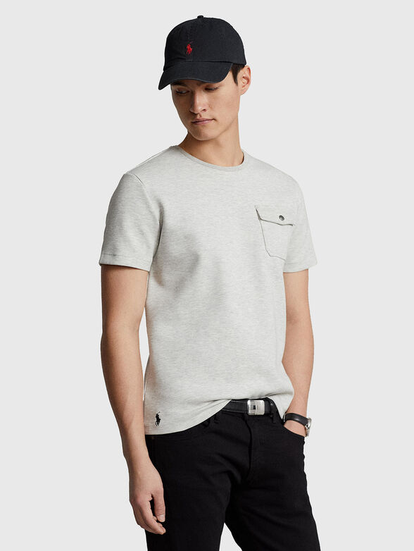 Grey T-shirt with pocket - 1
