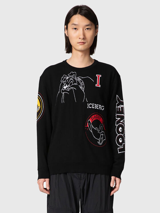 Sweater with cartoon characters  - 1