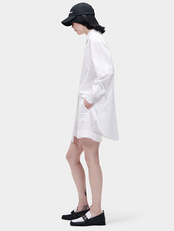 Long shirt with logo embroidery - 4