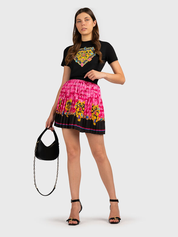 Black T-shirt with accent print - 2