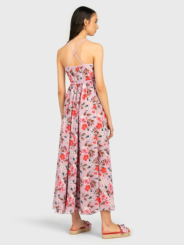 Long dress with floral print - 4