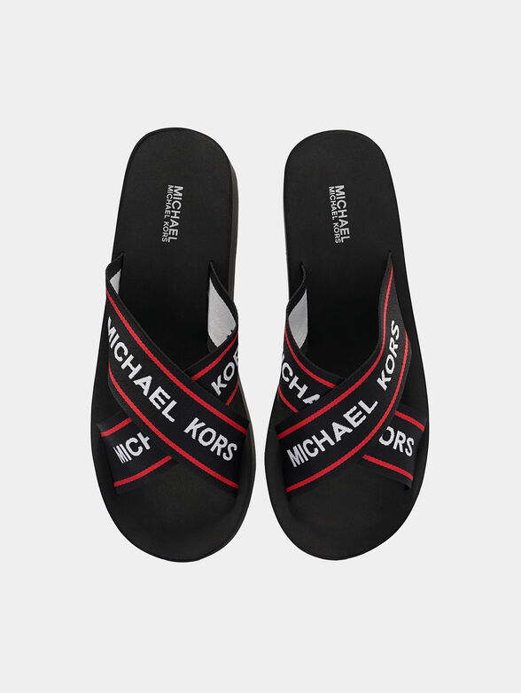 DEMI Platform flip flops with logo branding - 1