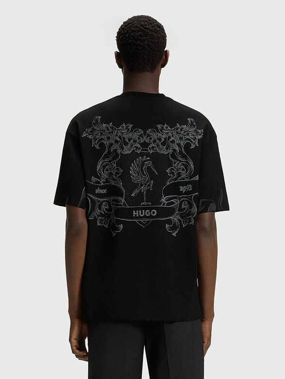 Cotton T-shirt with oval neckline - 2