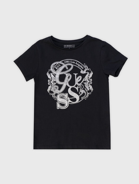 Black t-shirt with accent logo - 1