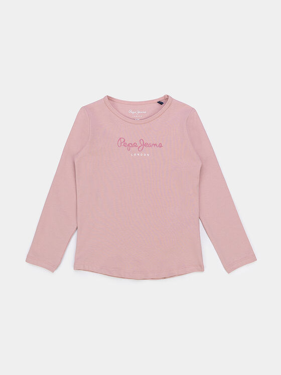 Блуза с дълги ръкави HANA GLITTER в розов цвят - 1