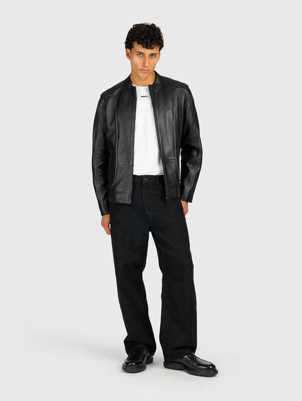 Black leather jacket - 2