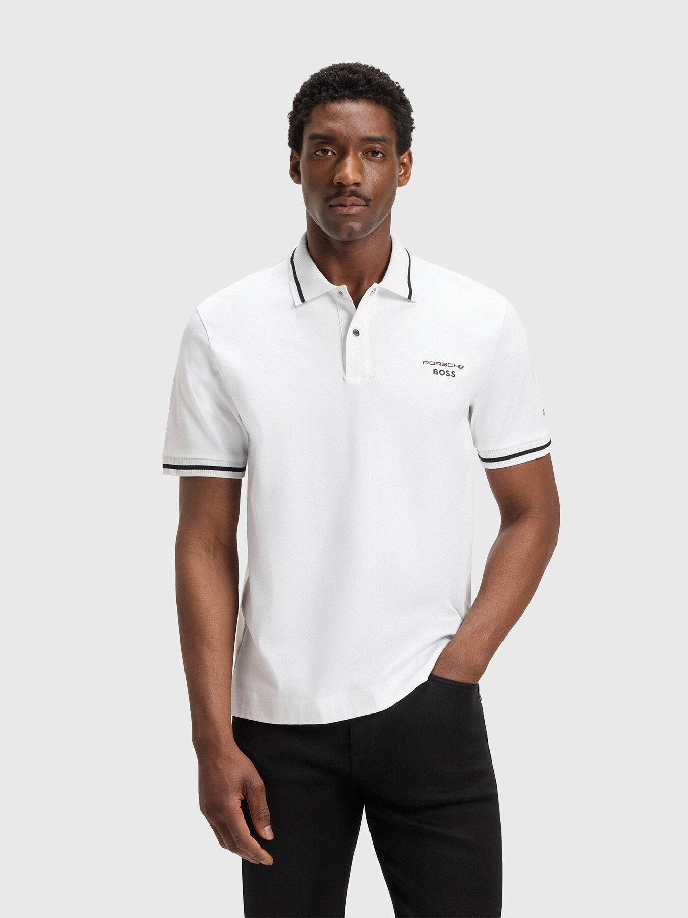 Porsche x BOSS ポロシャツ BOSS - Porsche x BOSS polo shirt in anti-perspiration cotton