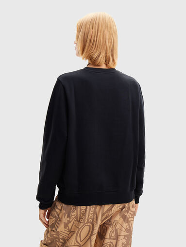 Black sweatshirt with logo  - 3